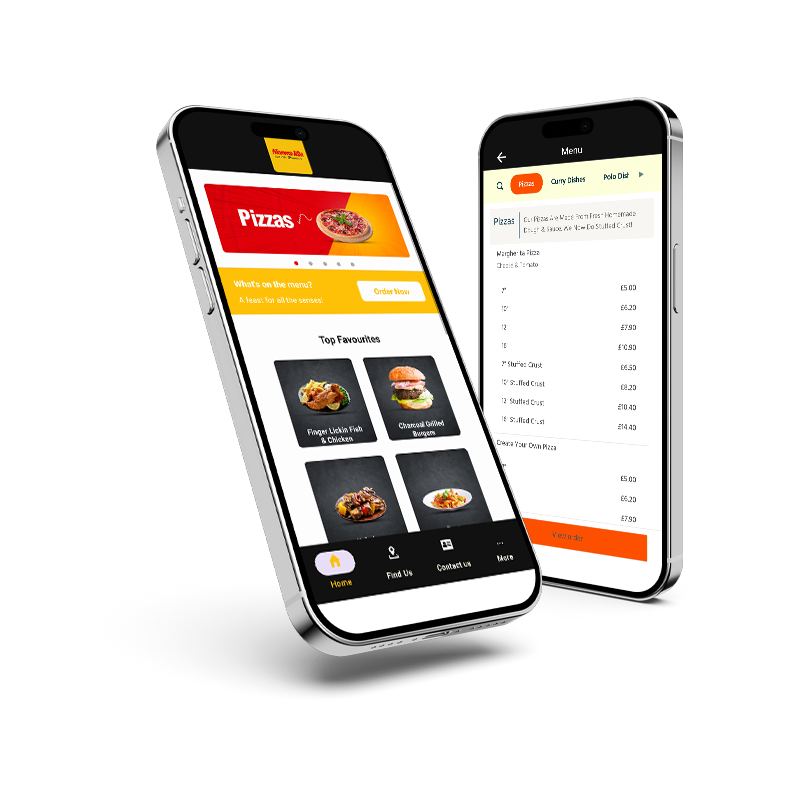 Mamma Mia Livingston  app mockup