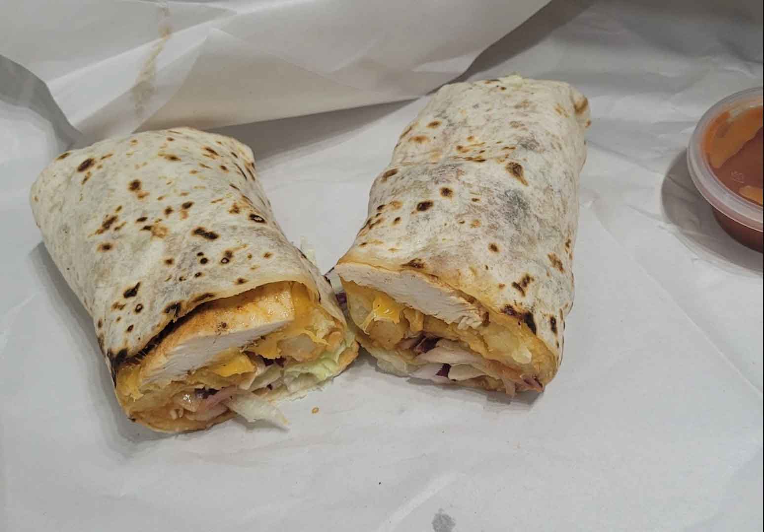 Mamma Mia’s Chicken Wrap in Livingston.